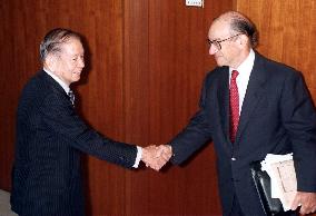 Hayami, Greenspan meet in Tokyo